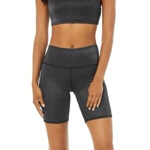 LIKE NEW ALO Yoga High Waist Glitter Biker Short - Size XS